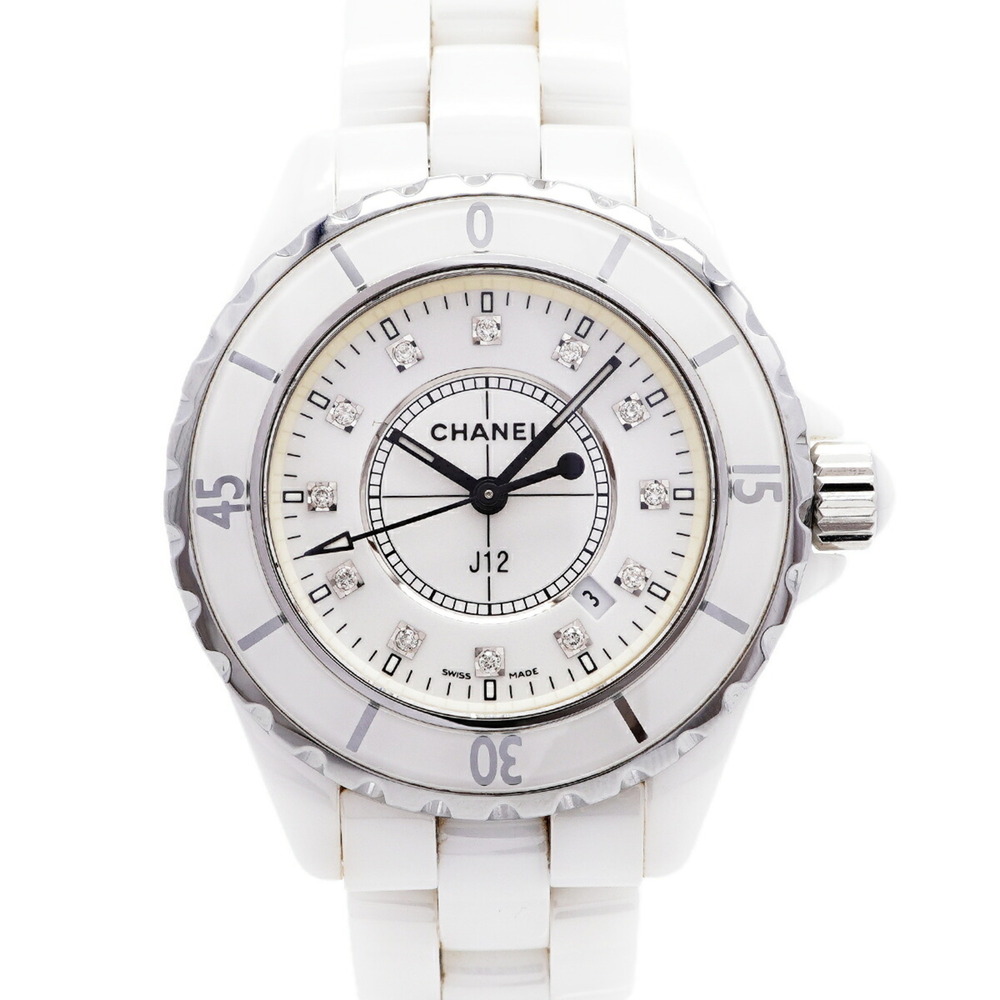 Chanel J12 Diamond H1628 White Dial Women's Watch